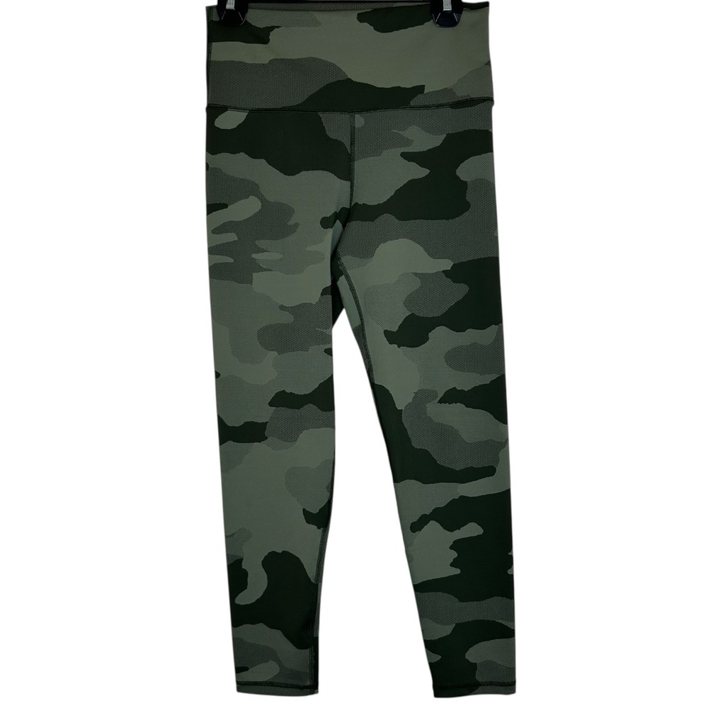 OFFLINE by Aerie Leggings Women's Large Green Camo Print 7/8 Hi-Rise Yoga Pants